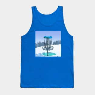 Disc Golf on a Snowy Winter Day Tank Top